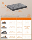 Orthopedic Dog Bed – Egg Crate Foam – Dove Grey – Waterproof Removable Cover