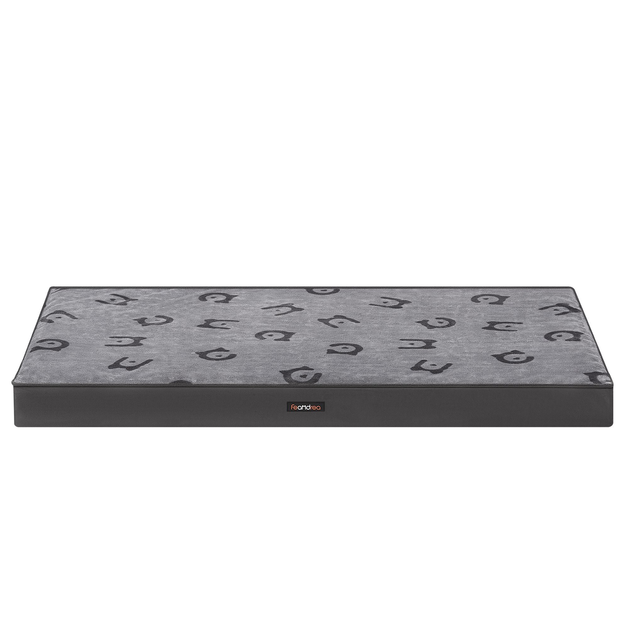 XXL Orthopedic Dog Bed – Egg Crate Foam – Dove Grey – Waterproof Removable Cover