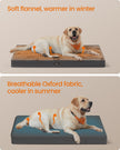 XXL Orthopedic Dog Bed – Egg Crate Foam – Dove Grey – Waterproof Removable Cover