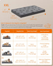 XXL Orthopedic Dog Bed – Egg Crate Foam – Dove Grey – Waterproof Removable Cover