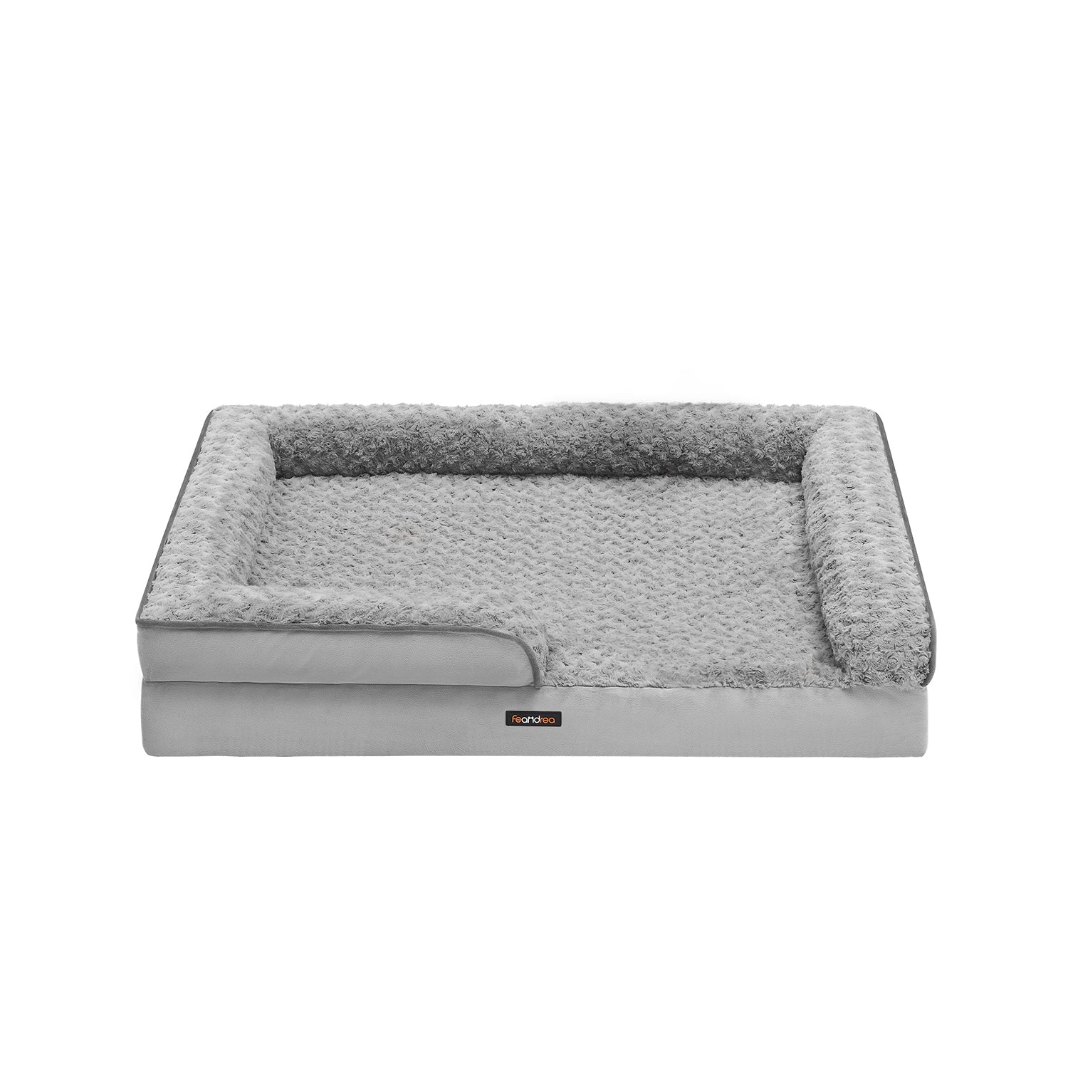 Orthopedic Dog Bed – Memory Foam – Dove Grey – Removable Washable Cover with Sides