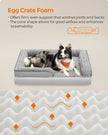 Orthopedic Dog Bed – Memory Foam – Dove Grey – Removable Washable Cover with Sides