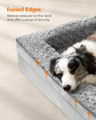 Orthopedic Dog Bed – Memory Foam – Dove Grey – Removable Washable Cover with Sides