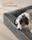 Orthopedic Dog Bed – Memory Foam – Slate Grey – Removable Washable Cover, Waterproof Liner