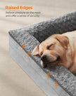 Orthopedic Dog Bed – Memory Foam – Dove Grey – Removable Washable Cover and Waterproof Liner