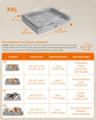 Orthopedic Dog Bed – Memory Foam – Dove Grey – Removable Washable Cover and Waterproof Liner
