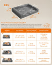 Orthopedic Dog Bed – Memory Foam – Slate Grey – Removable Washable Cover, Waterproof Liner