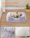 Dog Bed – Soft Padding – Grey Ombré – Removable and Machine Washable Cover, Non-Slip