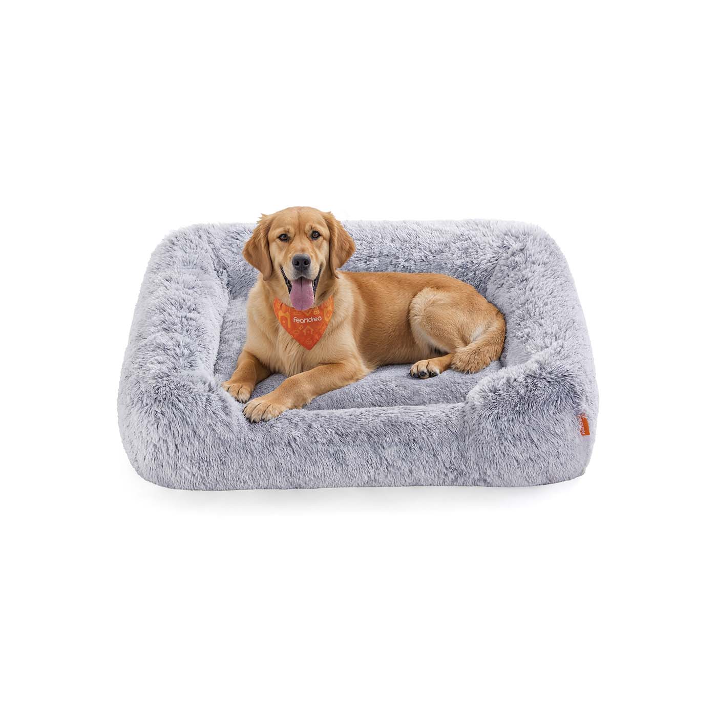 Dog Sofa Bed – Soft Padding – Grey Ombré – Removable and Machine Washable Cover