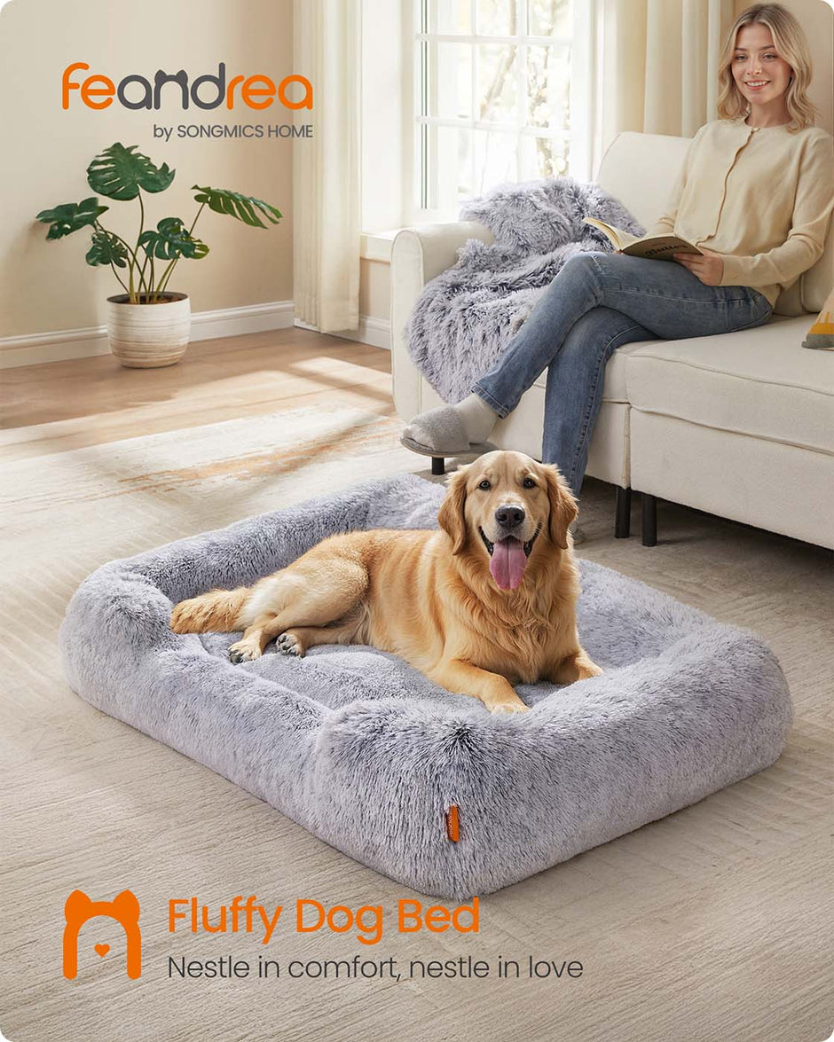 Dog Sofa Bed – Soft Padding – Grey Ombré – Removable and Machine Washable Cover