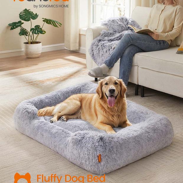 Dog Sofa Bed – Soft Padding – Grey Ombré – Removable and Machine Washable Cover
