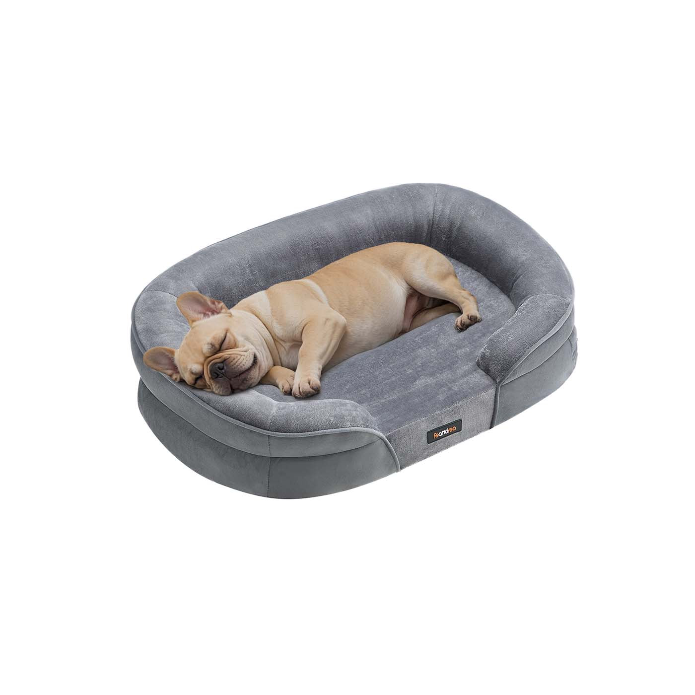 Orthopaedic Dog Sofa – Egg Crate Foam – Light Grey – Removable Cover and Non-Slip Design