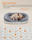 Orthopaedic Dog Sofa – Egg Crate Foam – Light Grey – Waterproof and Machine Washable