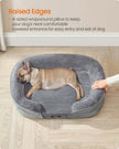 Orthopaedic Dog Sofa – Egg Crate Foam – Light Grey – Waterproof and Machine Washable