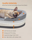 Orthopaedic Dog Sofa – Egg Crate Foam – Light Grey – Waterproof and Machine Washable