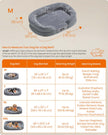 Orthopaedic Dog Sofa – Egg Crate Foam – Light Grey – Waterproof and Machine Washable