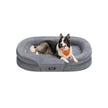 Orthopaedic Dog Sofa – Egg Crate Foam – Light Grey – Removable Cover and Non-Slip Design
