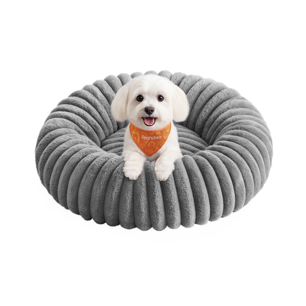 Medium Dog and Cat Bed – Soft Padding – Dove Grey – Washable and Non-Slip