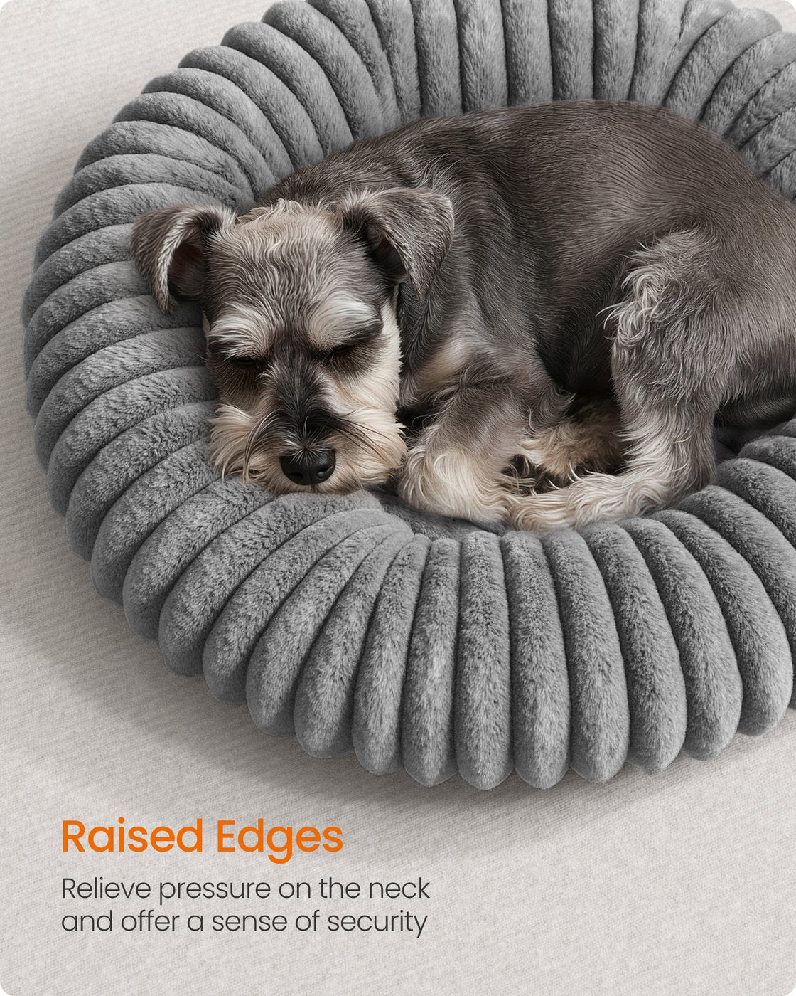 Large Dog Bed – Soft Padding – Dove Grey – Washable and Non-Slip