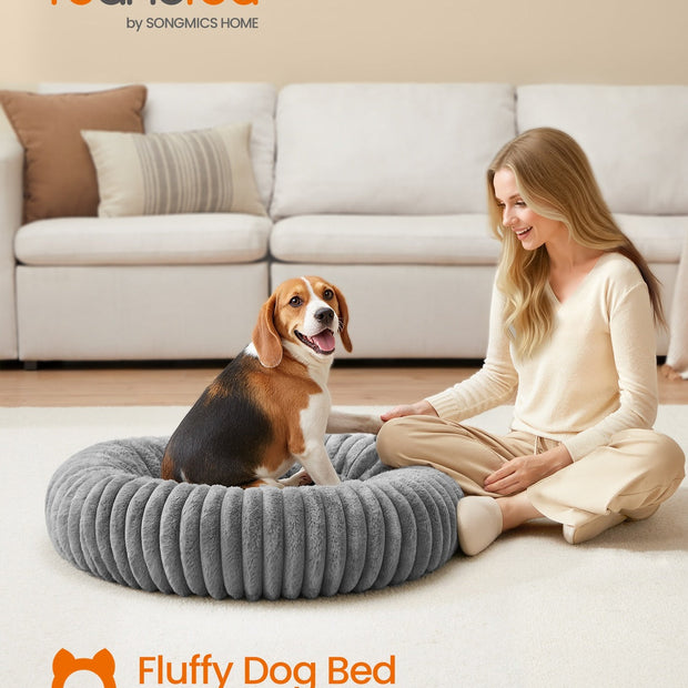 Large Dog Bed – Soft Padding – Dove Grey – Washable and Non-Slip