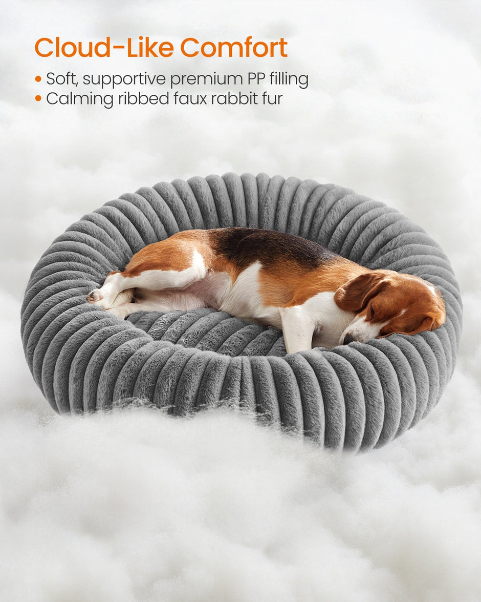 Large Dog Bed – Soft Padding – Dove Grey – Washable and Non-Slip