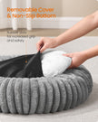 Large Dog Bed – Soft Padding – Dove Grey – Washable and Non-Slip