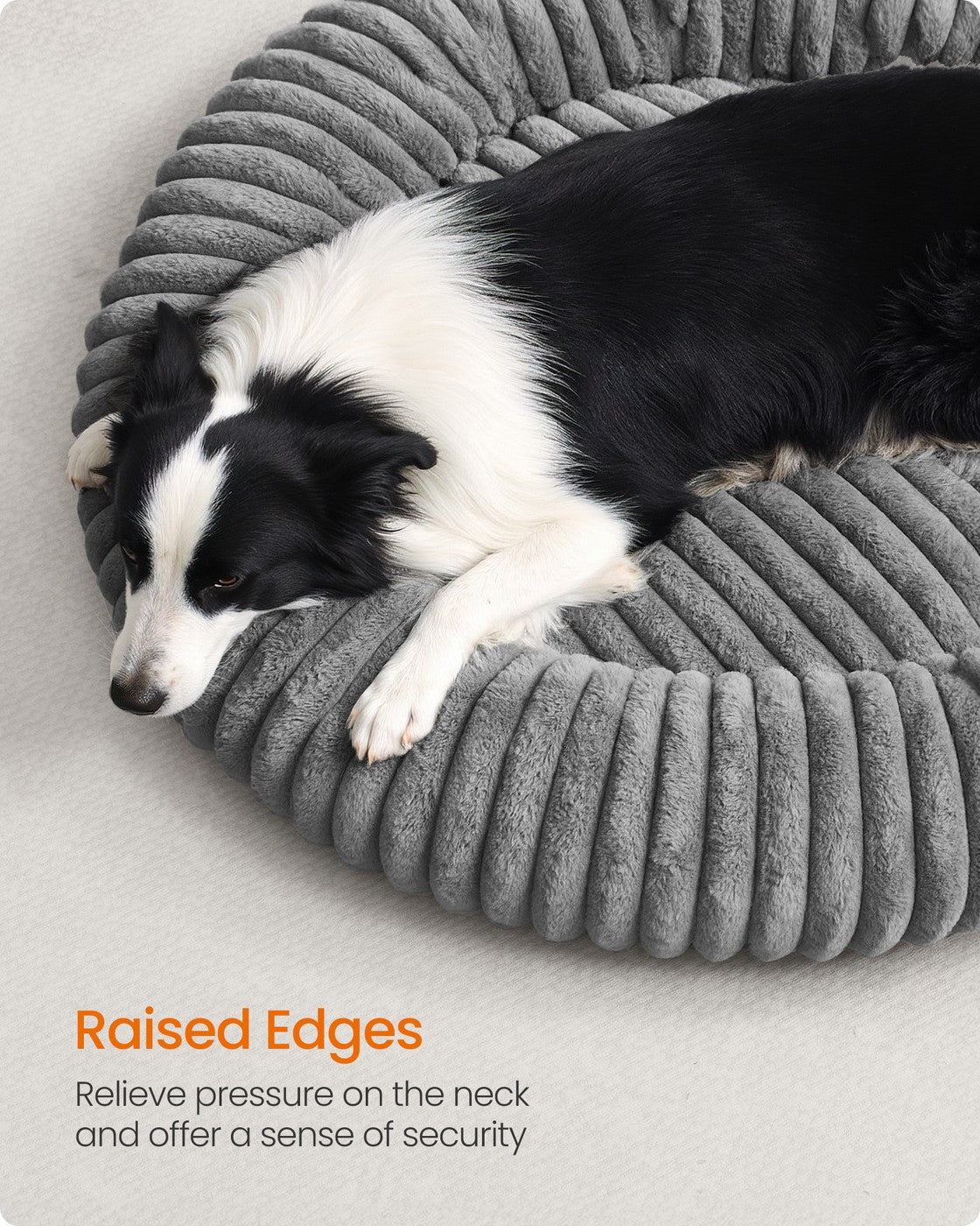 Extra Large Dog Bed – Soft Padding – Dove Grey – Washable and Non-Slip