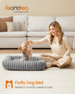 Medium Dog Sofa Bed – Fabric – Dove Grey – Soft Padding, Washable, 71 x 55 x 18 cm