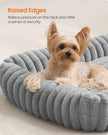 Medium Dog Sofa Bed – Fabric – Dove Grey – Soft Padding, Washable, 71 x 55 x 18 cm