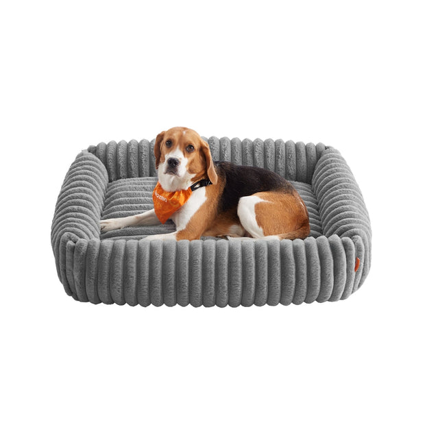 Large Dog Sofa Bed – Soft Padding – Dove Grey – Washable 91 x 68 x 18 cm