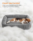 Large Dog Sofa Bed – Soft Padding – Dove Grey – Washable 91 x 68 x 18 cm