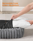 Large Dog Sofa Bed – Soft Padding – Dove Grey – Washable 91 x 68 x 18 cm