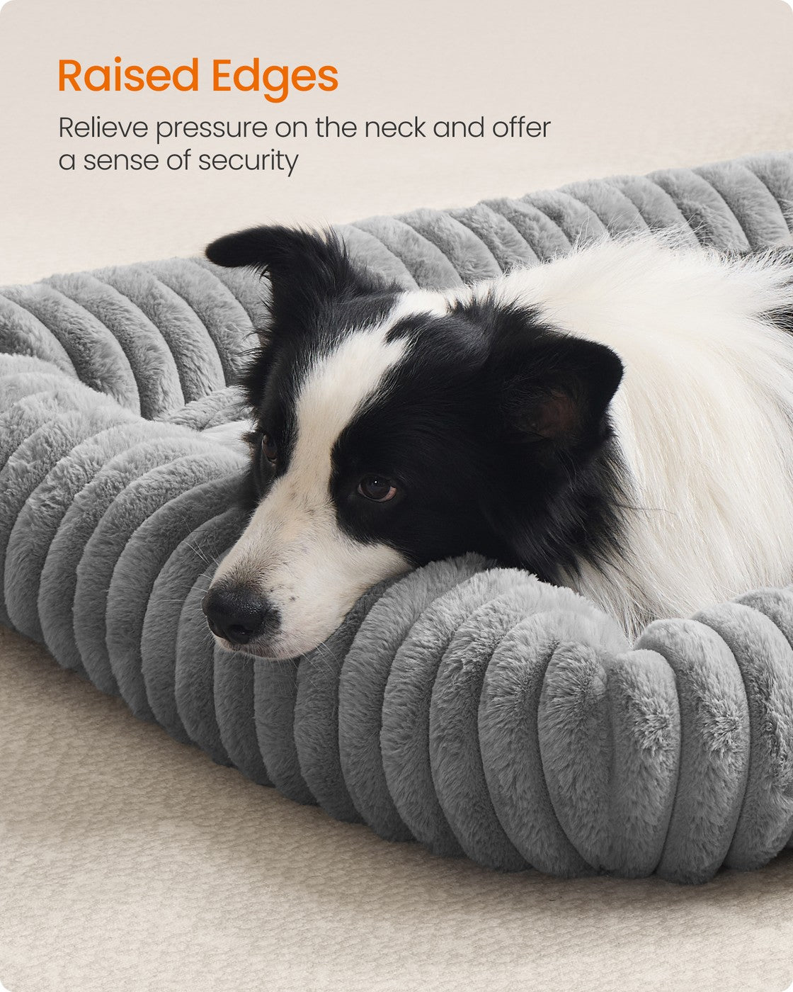 Large Dog Sofa Bed – Soft Padding – Dove Grey – Washable