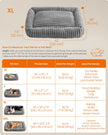 Large Dog Sofa Bed – Soft Padding – Dove Grey – Washable