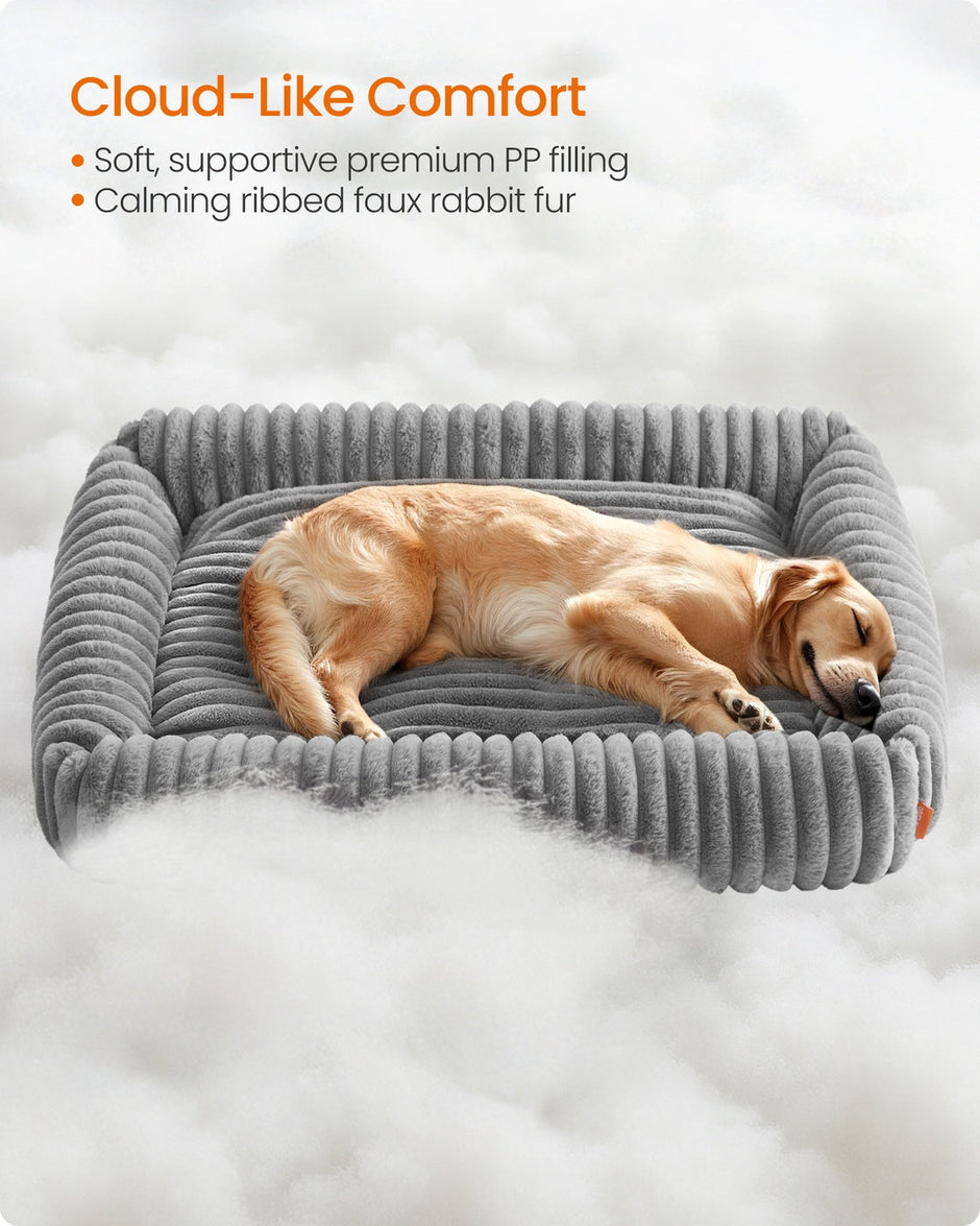 Extra Large Dog Sofa Bed – Soft Padding – Dove Grey – Washable