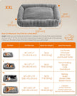 Extra Large Dog Sofa Bed – Soft Padding – Dove Grey – Washable