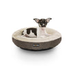 Donut Dog Bed – Fabric – Dark Grey – Non-Slip Bottom, 55 cm Diameter