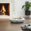Donut Shape Dog Bed – Fabric – Dark Grey – 55 cm Diameter