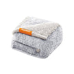 Waterproof Dog Blanket – Sherpa Fleece – Grey Ombré – Reversible Double-Sided Protector for Miniature Pets