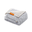Waterproof Dog Blanket – Sherpa Fleece – Grey Ombré – Double Sided Reversible