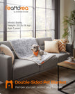 Waterproof Dog Blanket – Sherpa Fleece – Grey Ombré – Double Sided Reversible