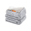Waterproof Dog Blanket – Sherpa Fleece – Grey Ombré – Reversible XXL