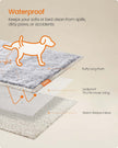 Waterproof Dog Blanket – Sherpa Fleece – Grey Ombré – Reversible Double-Sided Design, XXXL