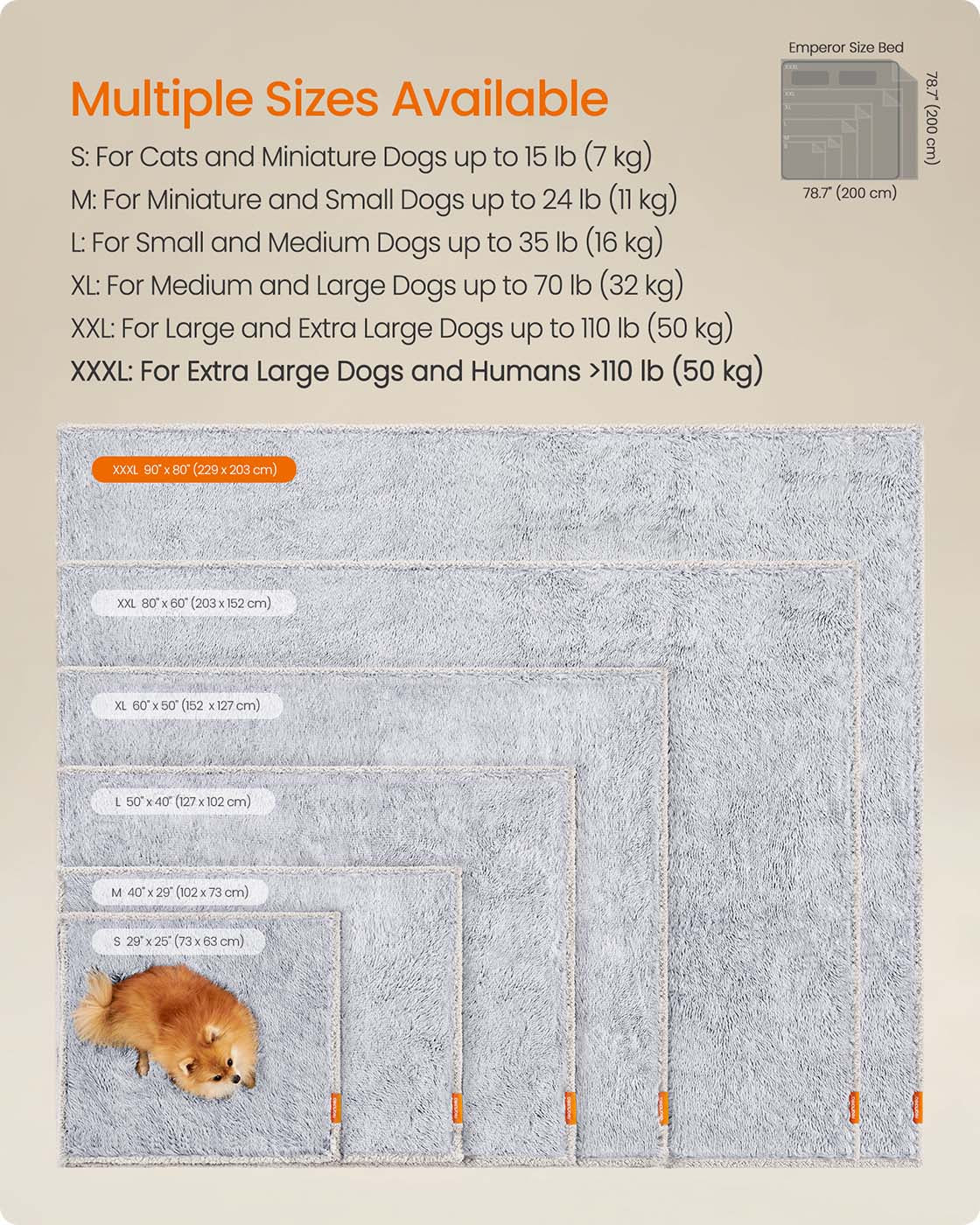 Waterproof Dog Blanket – Sherpa Fleece – Grey Ombré – Reversible Double-Sided Design, XXXL