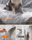 Waterproof Dog Blanket – Sherpa Fleece – Grey Ombré – Reversible Double-Sided Design, XXXL