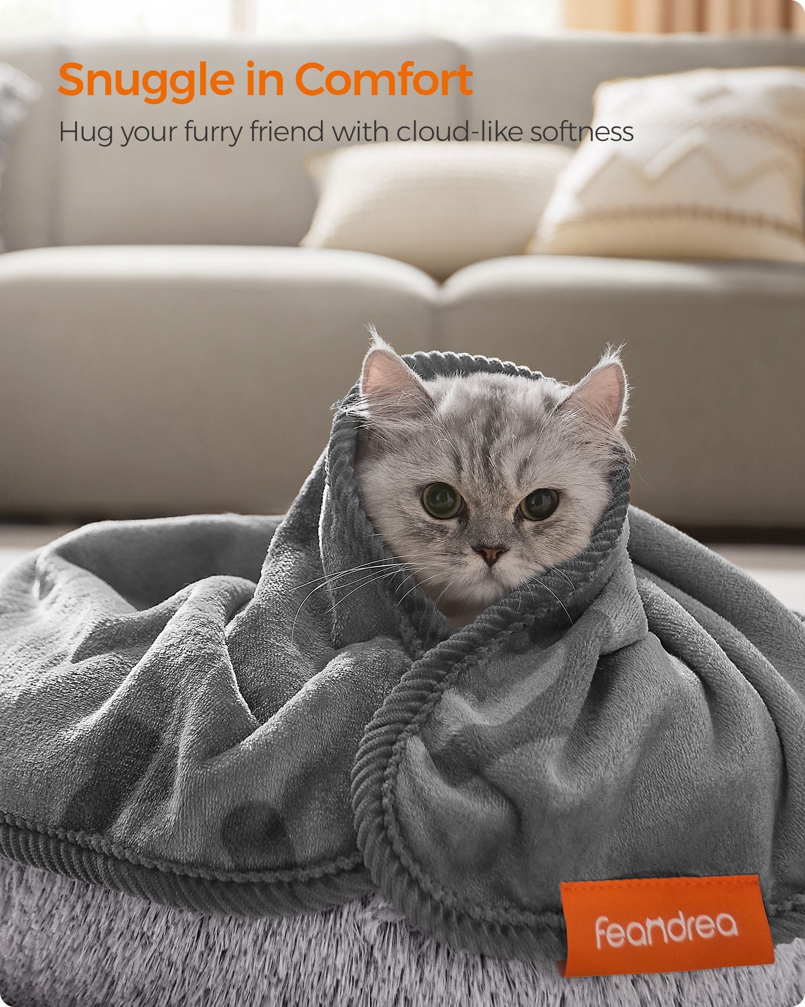 Pack of 3 Pet Blankets – Flannel – Slate Grey – Washable, 60 x 40 cm