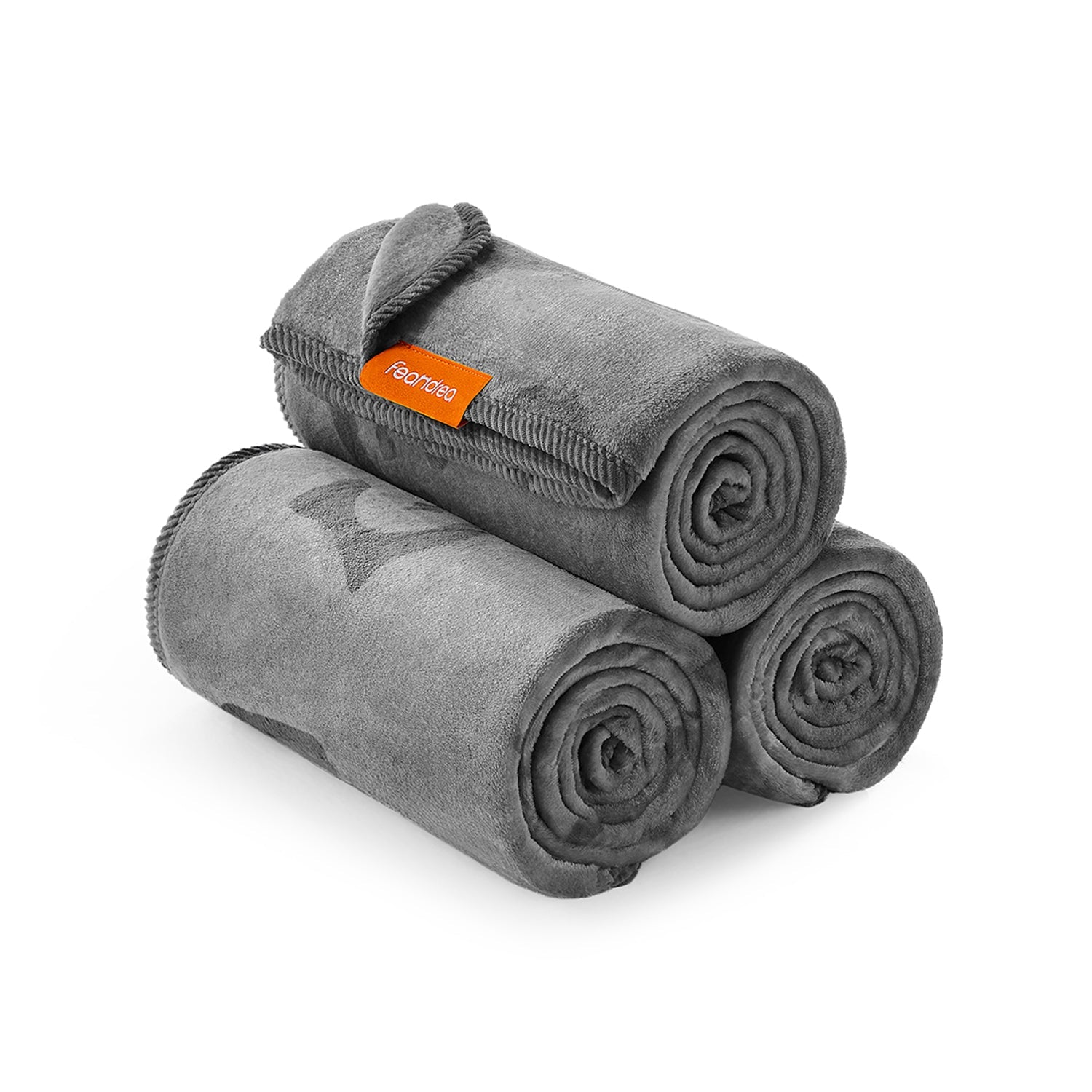 Pack of 3 Pet Blankets – Flannel – Slate Grey – Washable 152 x 127 cm