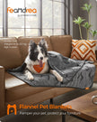Pack of 3 Pet Blankets – Flannel – Slate Grey – Washable 152 x 127 cm
