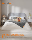 Flannel Pet Blanket Set – Flannel – Slate Grey – Washable, Large 203 x 152 cm (Pack of 3)