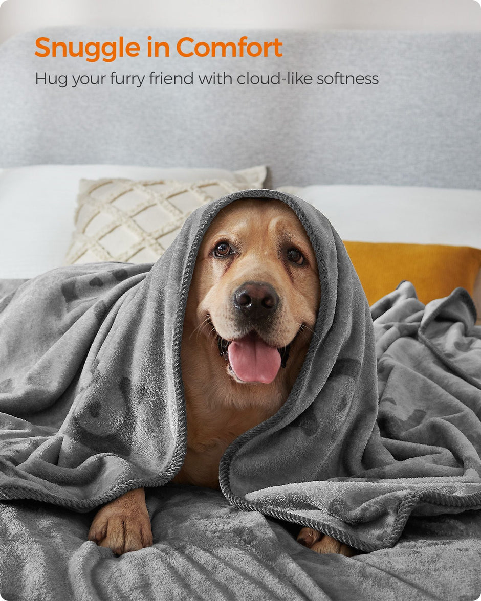 Flannel Pet Blanket Set – Flannel – Slate Grey – Washable, Large 203 x 152 cm (Pack of 3)